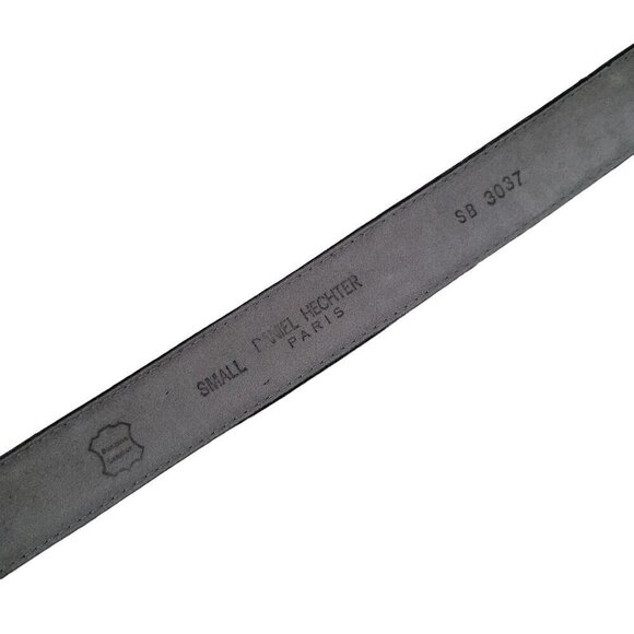 Vintage Daniel Hechter Belt Black Leather Gold Hardware - Picture 8 of 13